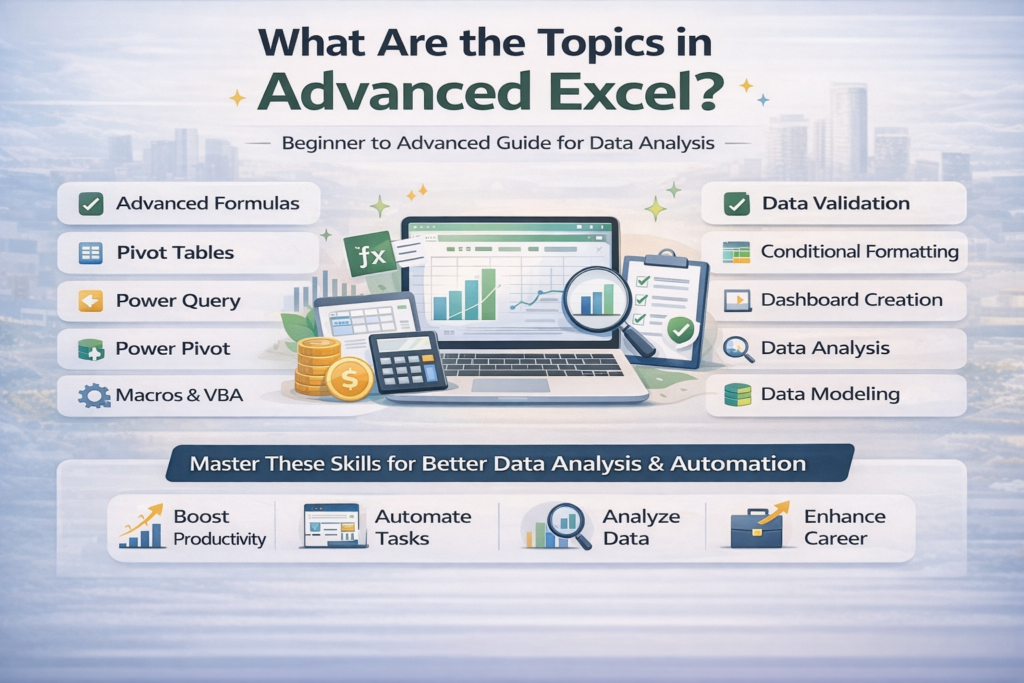 What Are the Topics in Advanced Excel?