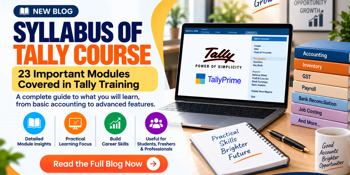 Syllabus of Tally Course – 23 Important Modules Covered in Tally Training